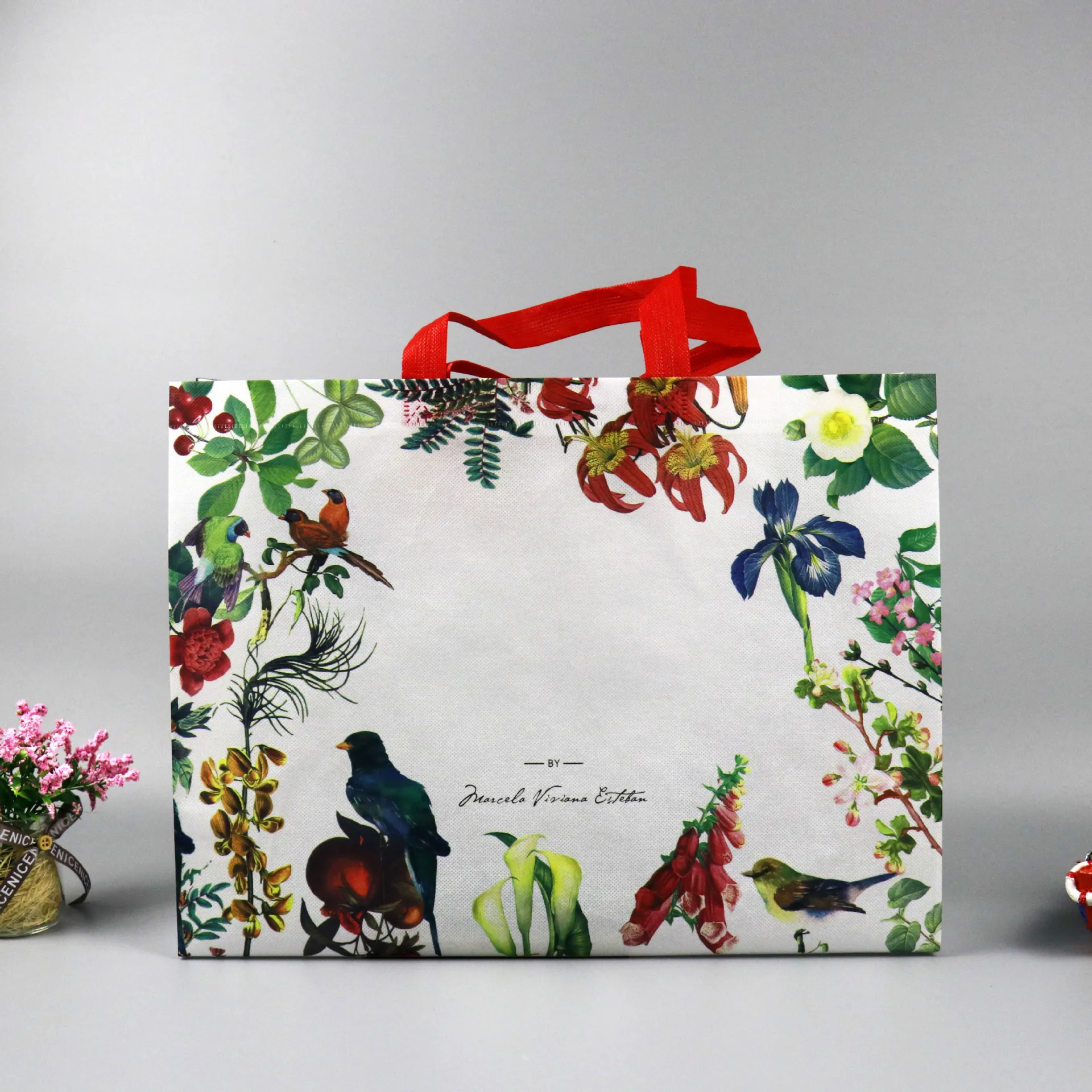 

Manufacturer Customized Color Printing Advertising Shopping Storage Portable Non-Woven Gift Bag