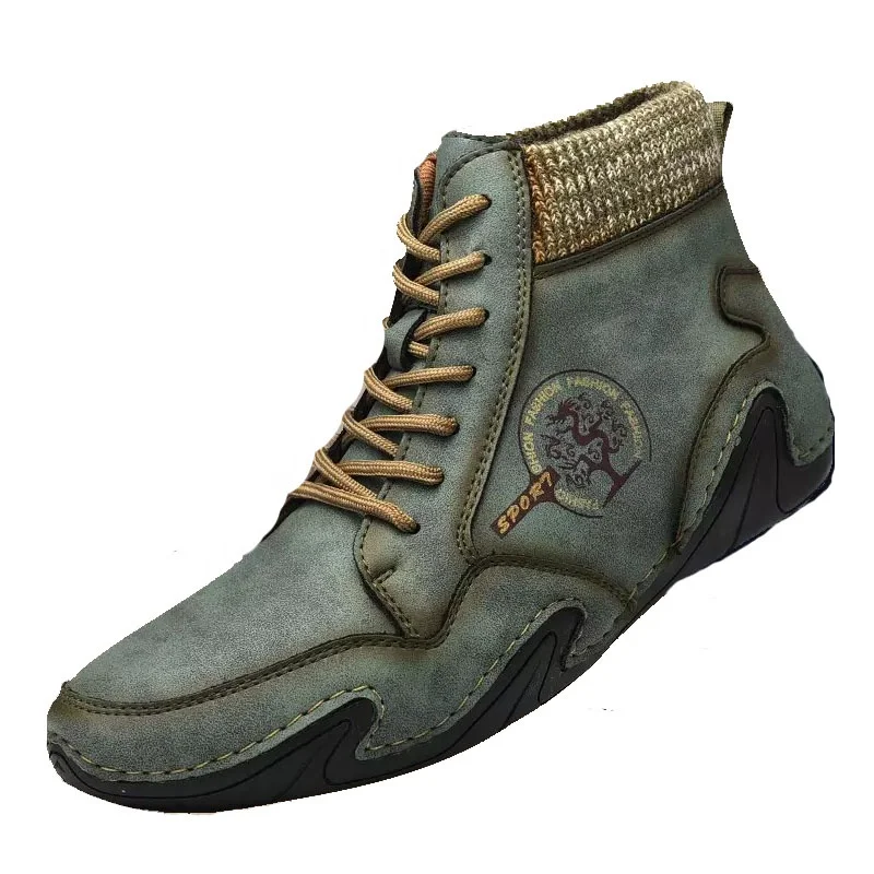 

dropship outdoor casual sports boots 2020 lace up anti slip climbing mountain big hiking ankle boots big siZe men boots