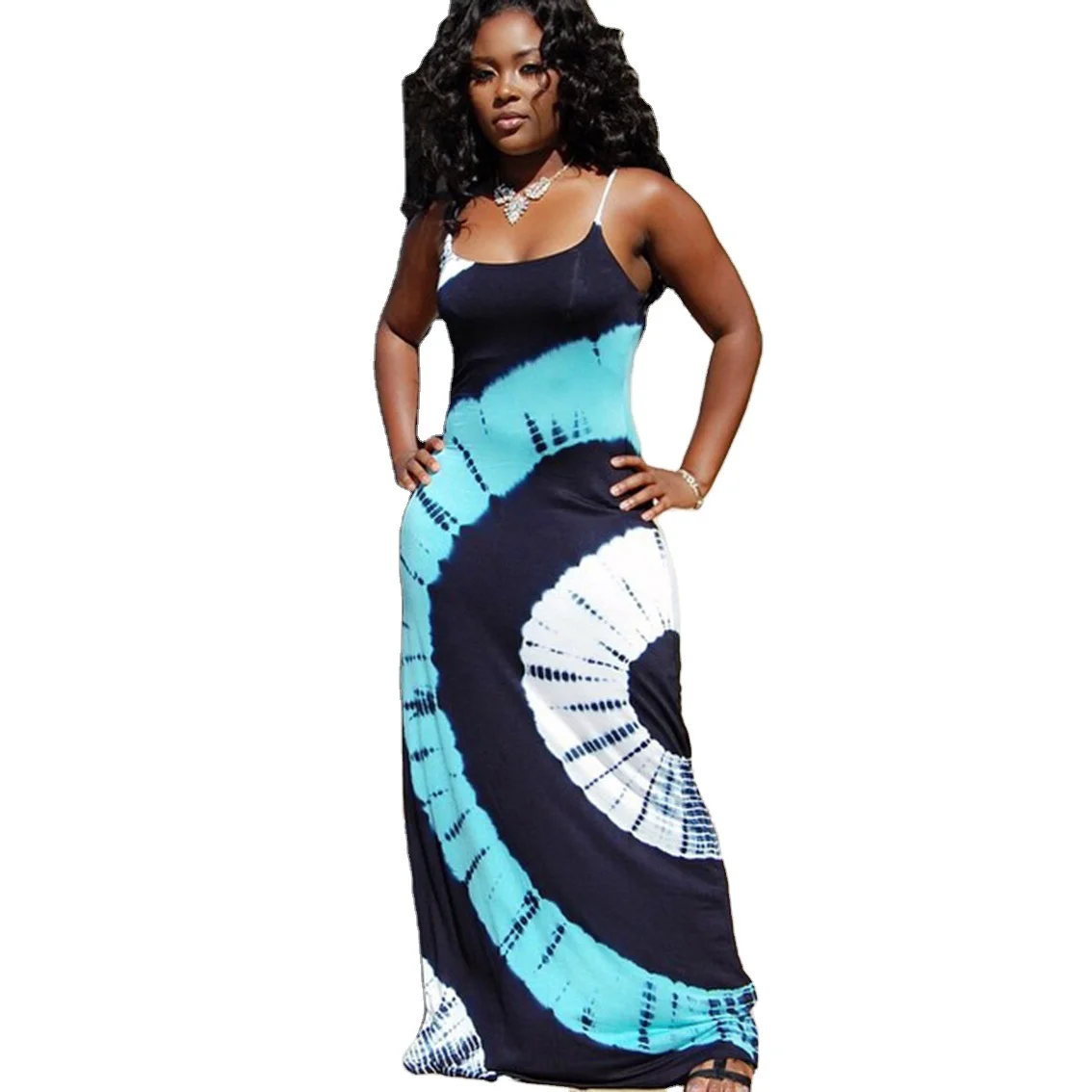 

Print Maxi Plus Size Long Bodycon African Women Dresses, Shown