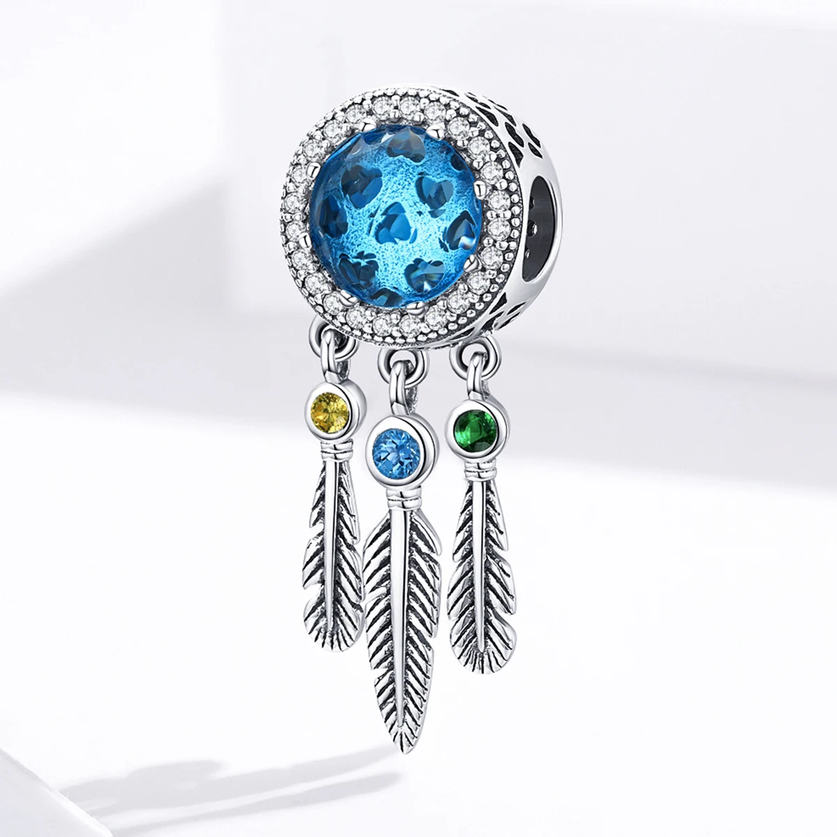 

Fine 925 Dreamcatcher Pendant Aquamarine Charm Bracelets Jewelry Charms