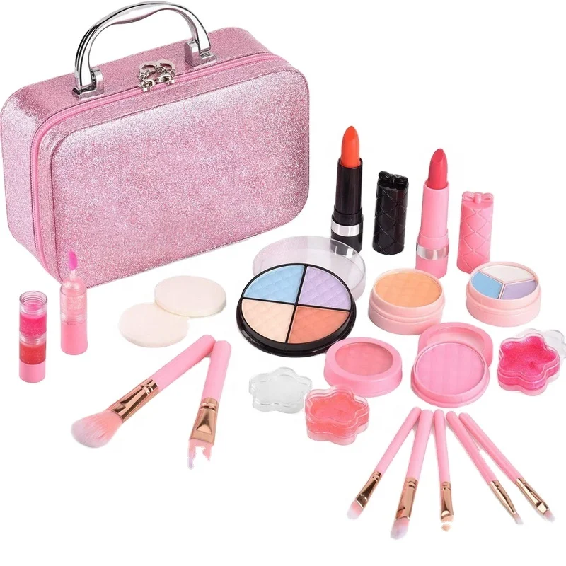 
Amazon hot sale Makeup Toys for Kids,Real Washable Cosmetics Safe & Non Toxic Beauty Set for Party Christmas Birthday 