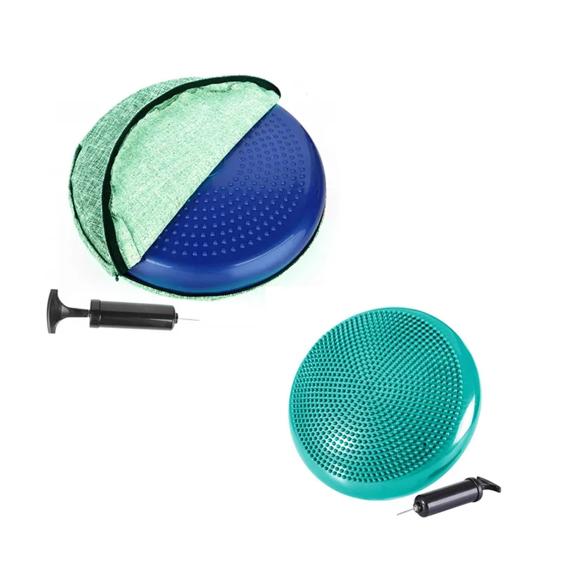 2019 New Yoga Wobble Cushion With Cloth Carry Bag Pump Fitness Air Stability Balance Disc Pilates Gym Equipment Nantong Factory