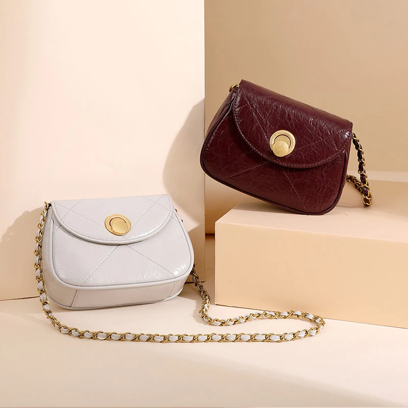 

Shoulder Bag For Women PU Interior Zipper Single Strap Flap Handbags Solid Color Soft Thread Messenger Crossbody Fashion