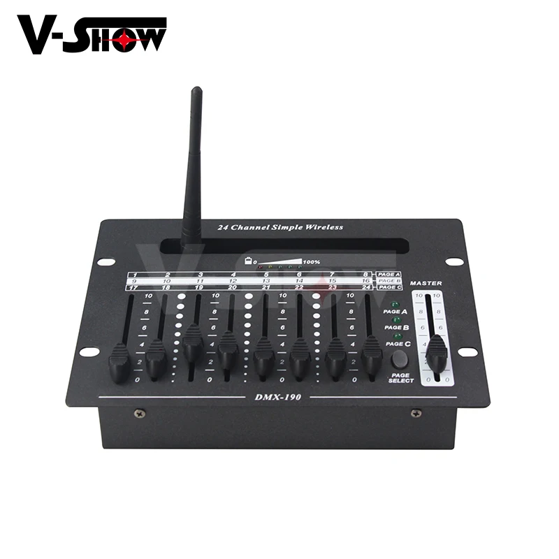 

Battery Consoler 24 channel wireless dmx controller for Dmx Battery wireless par light Stage light