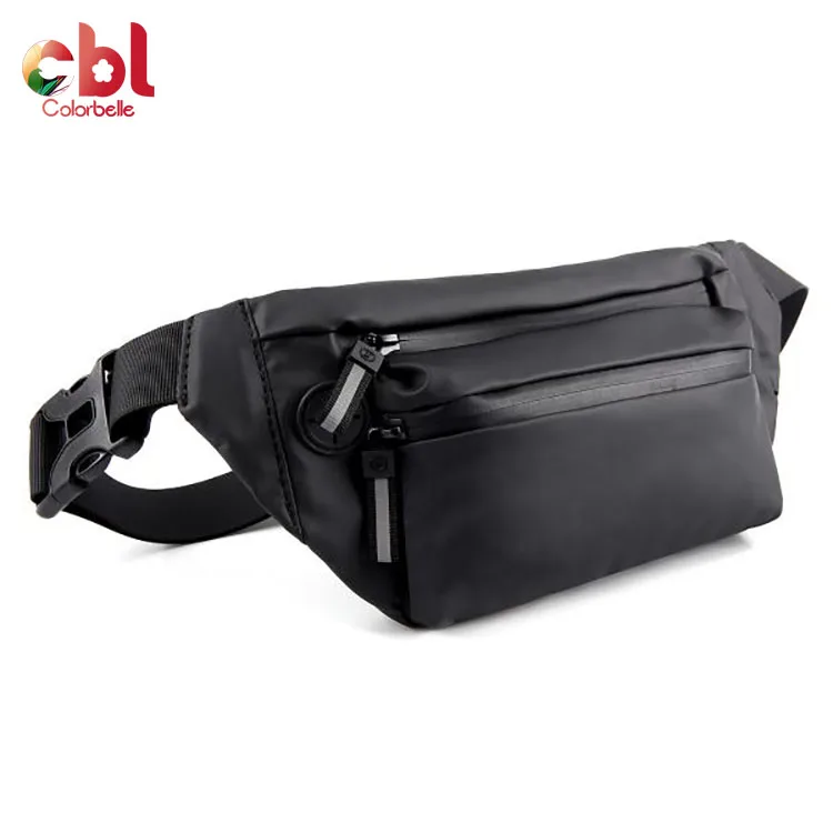 

Custom waterproof outdoor sport customized fanny pack wholesale custom waist running bag, Black