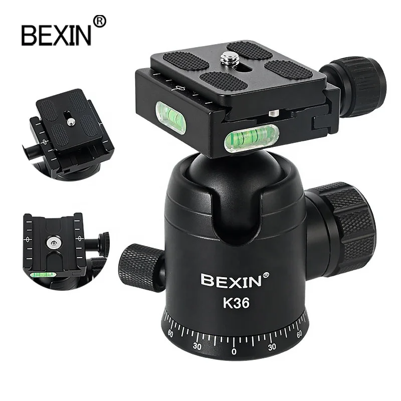 

BEXIN Wholesale Universal 1/4 screws photography Ball Head Mount Tripod flash Light Stand used cameras gimbal for DSLR phone