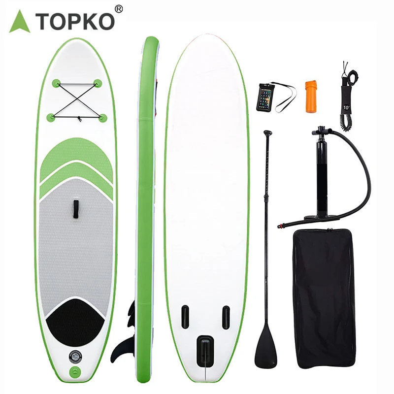 

TOPKO Soft Top Epoxy portable paddle board pink stand up paddle board pedal surfboard, Customized color
