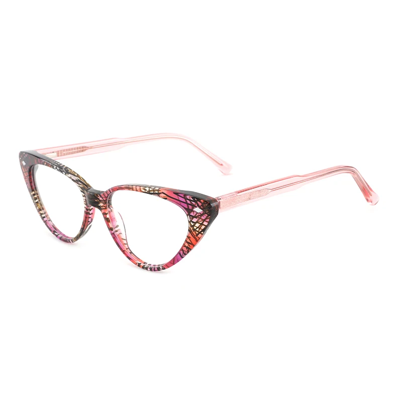 

YC 2021 Newest fashion cat eye spectacle frames sexy eyewear womens acetate optical eye glasses frames