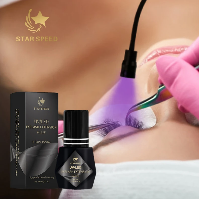 

Star speed wholesale microwave UV LED eyelash extension glue with private label UV lash glue