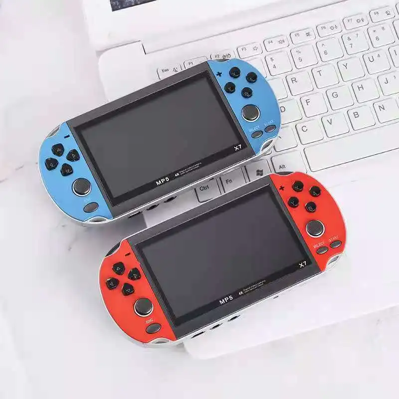 

Wholesale X7 Video Game Console Built in 1500 Classic Retro 4.3 inch Colors Screen Handheld Game Player, Red and blue, red, blue