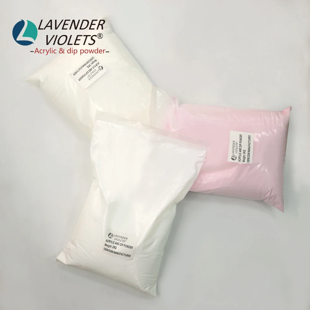 

Factory wholesale acrylic powder bulk for dipping nail system Natural pink white clear colors acrylic nails