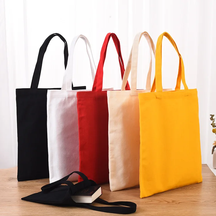 

Factory Customized Single Plaid Canvas Tote Bag Eco Reusable Shopping Bag, Full color.