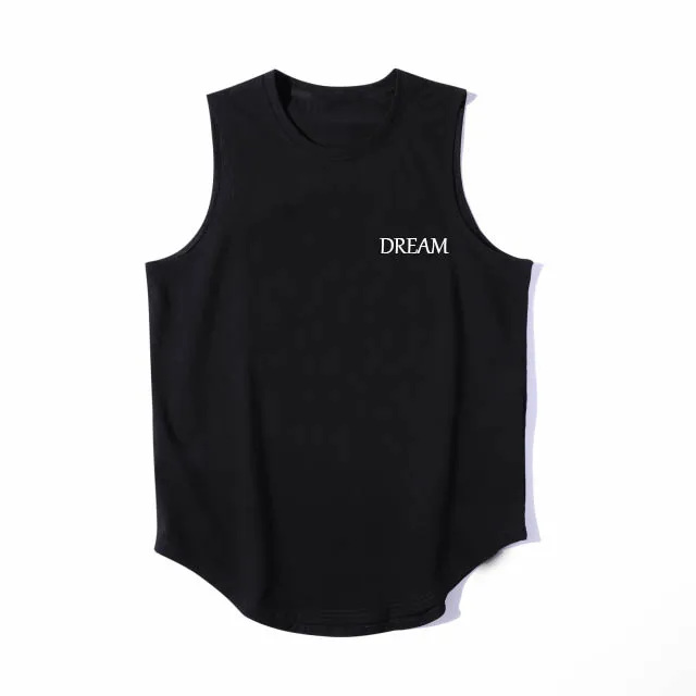 

95%cotton 5% spandex Breathable Sleeveless Mens Shirts Loose Gyms Mens Gym Vest