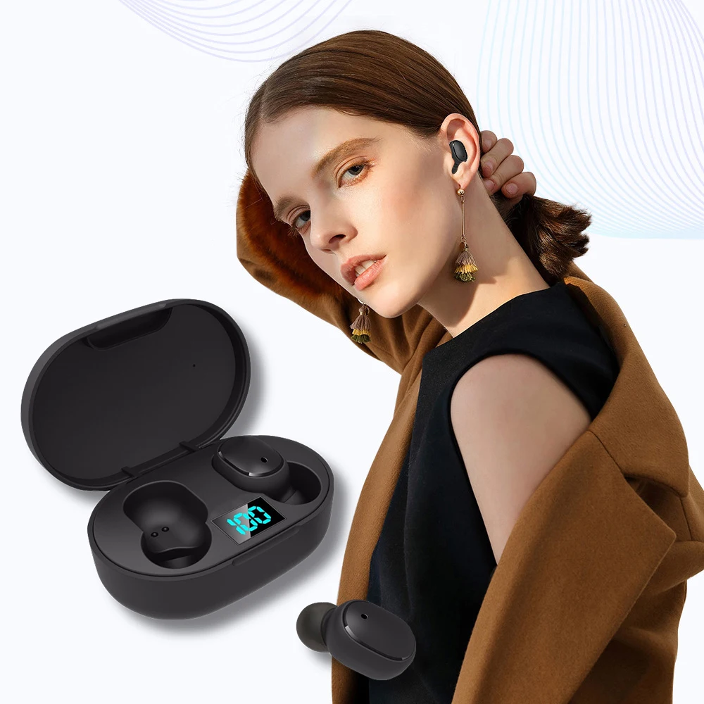 

LED Display E6S TWS Headsets 3D Stereo BT Earbuds Mini Waterproof Sports Wireless Earphones