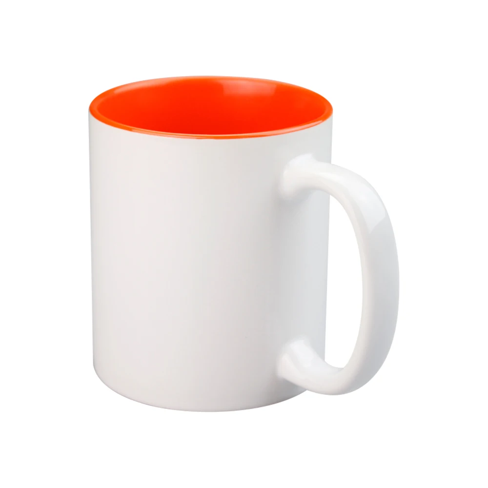 

11oz sublimation inner color mug White Mug Coffee Sublimation for Printing Accessories Ceramic Style Modern heat press mug, Multi colors