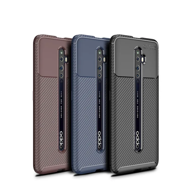 

Shockproof Phone Cases Men Luxury Phone Case Top Quality Carbon Fiber Back Case for OPPO Business TPU Silicone Acceptable CN;GUA, Black,blue,brown