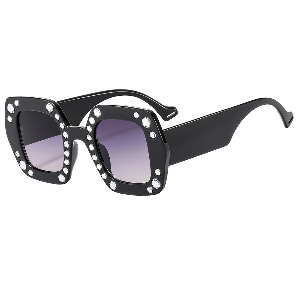 1330 Fashion 2024 Leopard Plastic Big Frame Vintage UV400 Custom Logo Square Sunglasses Style for Men Women