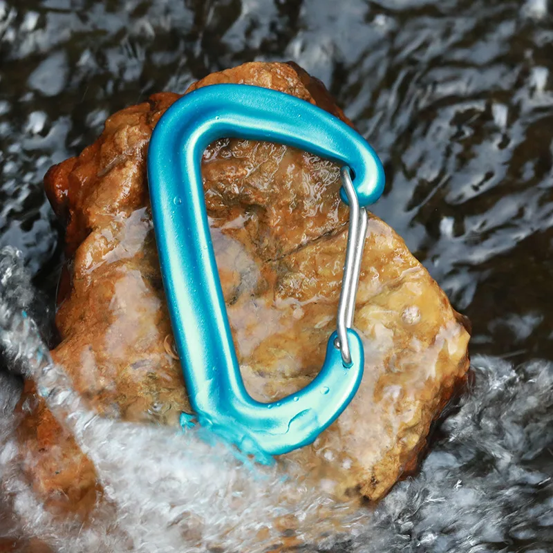 Wholesale Custom D Type Snap Aluminum Karabiner Climbing Carabiner Hook Keychain for Climbing Outdoor Sports Available in Bulk