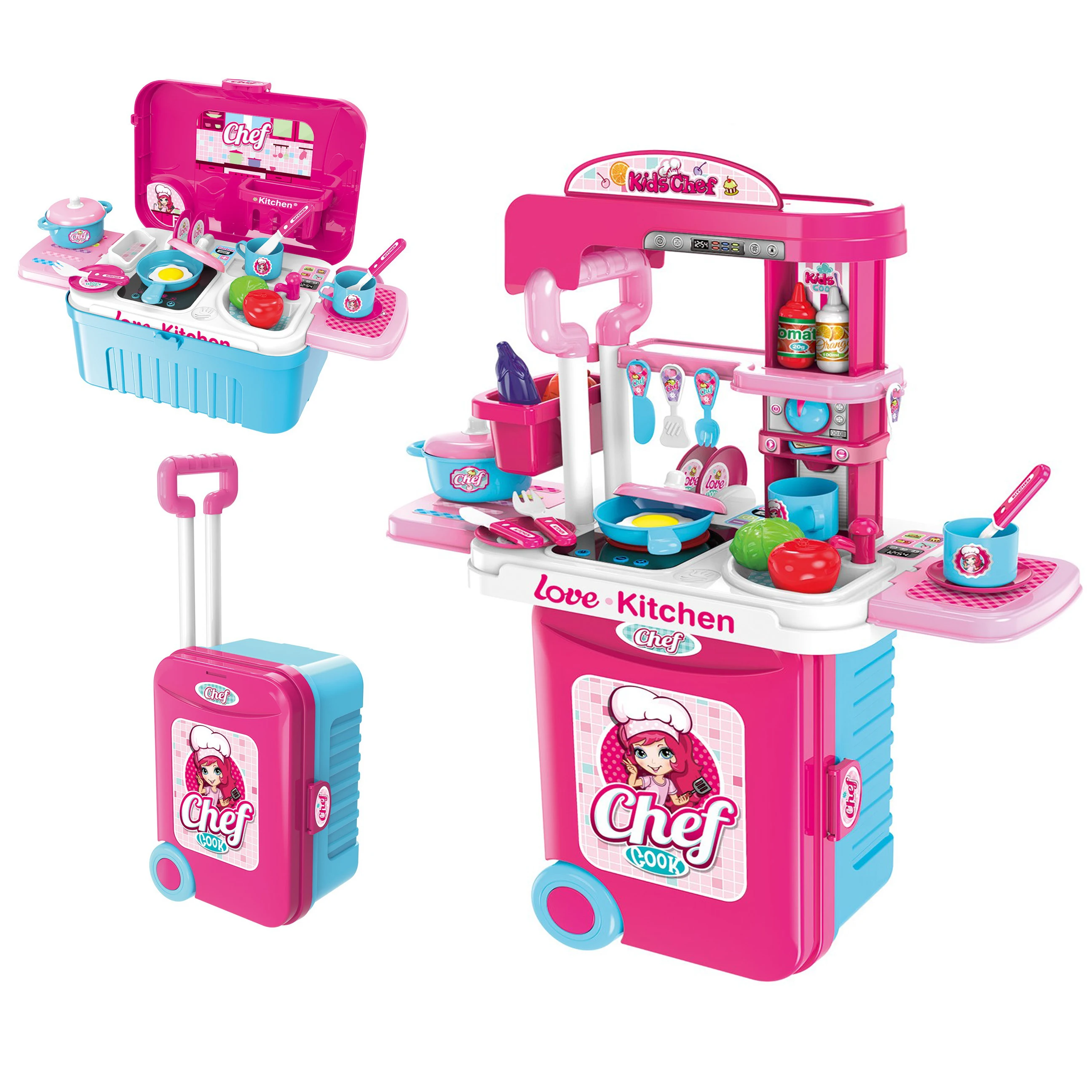 portable toy kitchen set