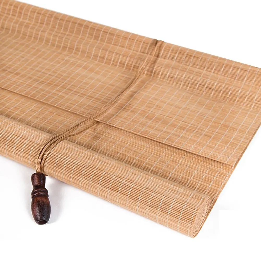 

New style waterproof bamboo blinds curtains roll up woven roman bamboo blinds