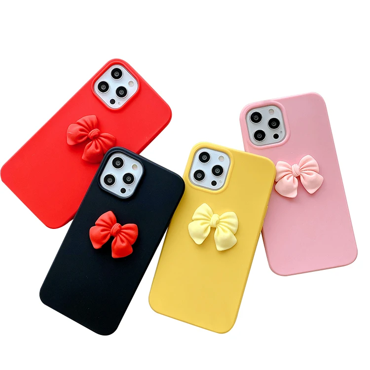 

Whole sale low price Simple bowknot frosting soft TPU mobile phone case For Redmi 9T Note10 note8 pro Xiaomi10T POCO X2 M3