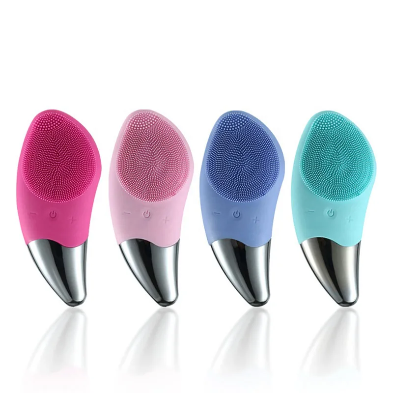

Pore Cleaning Skin Sonic Deep Cleansing Silicone Waterproof Protable Facial Electric Face Brush Facial Cleansing Brush, As pic
