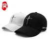 Wholesale Adjustable Men And Women Structured Baseball Cap 6 Panel Cross Embroidery Dad Hats