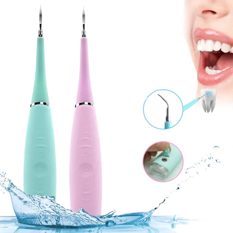 

2020 Amazon Hot Selling Teeth Bright White Tool Ultra Sonic Dental Calculus Plaque Remover Waterproof Ultrasonic Tooth Cleaner, Blue/pink/black