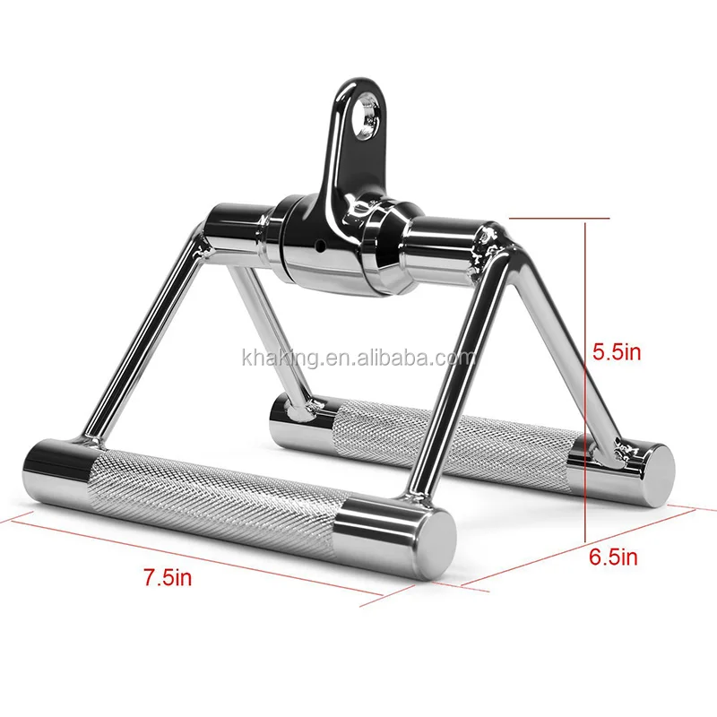 Rotating Straight Bar A2ZCare Cable Attachments V Shaped Bar Double D Handle 