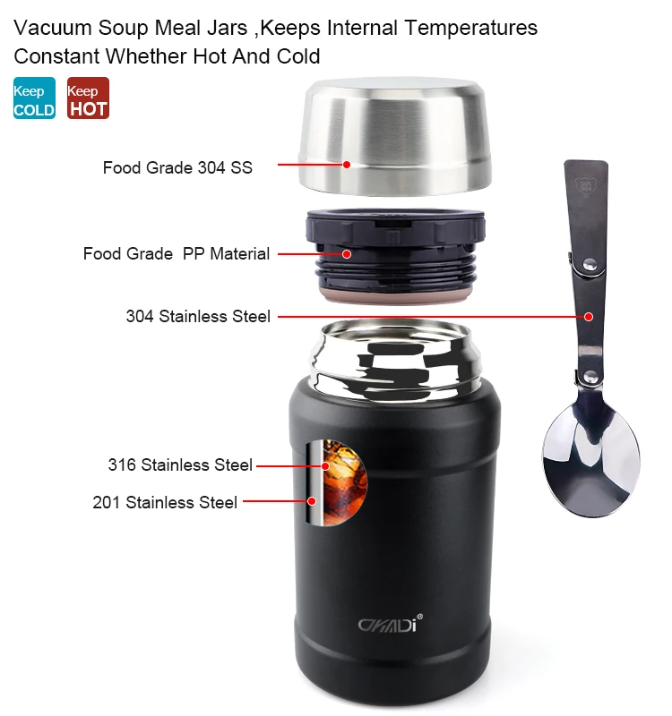 Thermos Pots Food Flask Warmer Stainless Steel,Thermos Food Jar Lunch