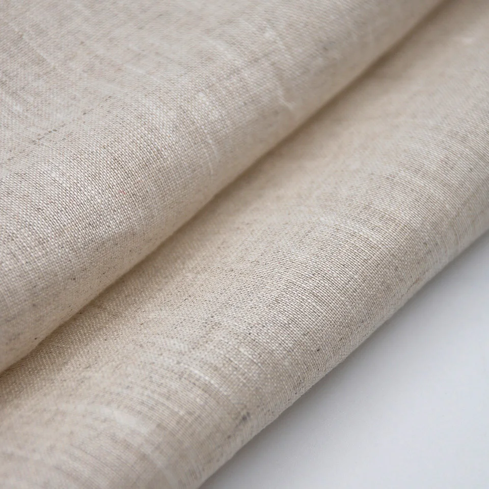 

Hot Selling Pure Color Beige Wholesale Cheap Blend for Shirting Rayon Linen Fabric