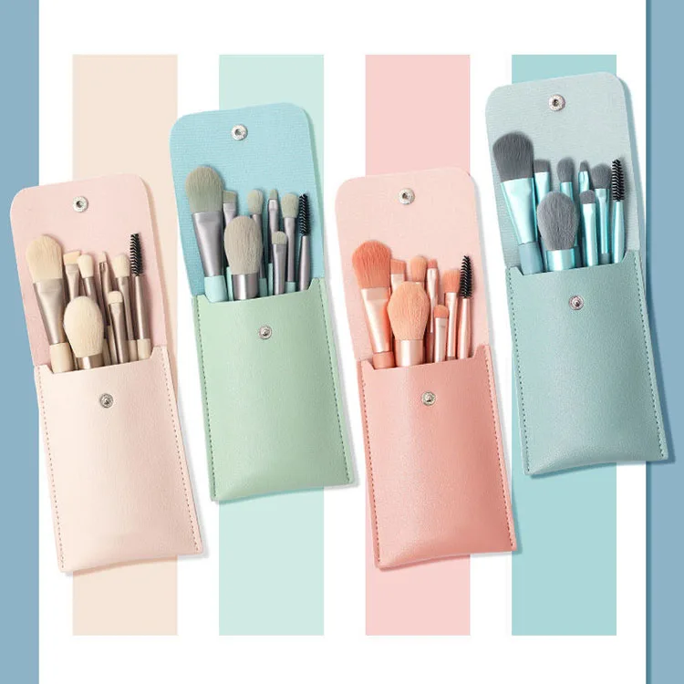 

Professional 8pcs Smaller Makeup Brush Private Label Synthetic Soft Hair Travel Makeup Brush Set With Bag Makeup Foundation Bush