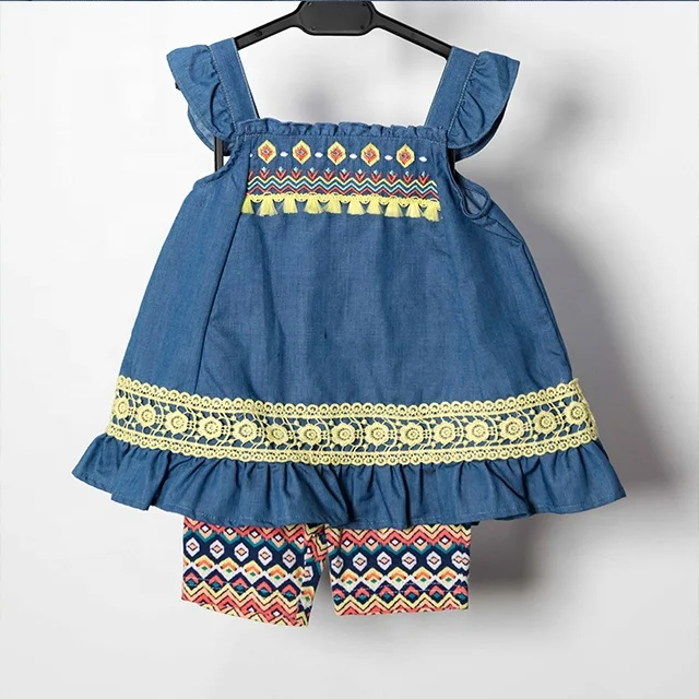 jeans frock for baby girl