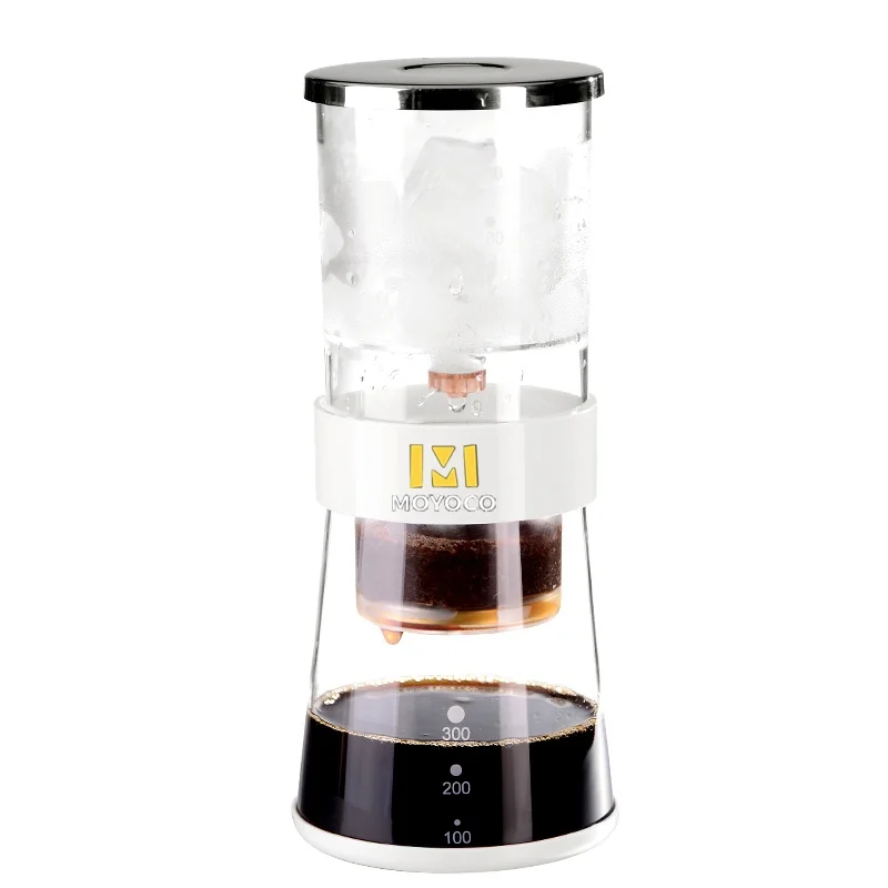 

Moyoco Dropshipping OEM 400ml High Borosilicate Glass Tea Coffee Brew Set Ice Drip Coffee Maker Pot With Stainless Steel Filter, Customized color