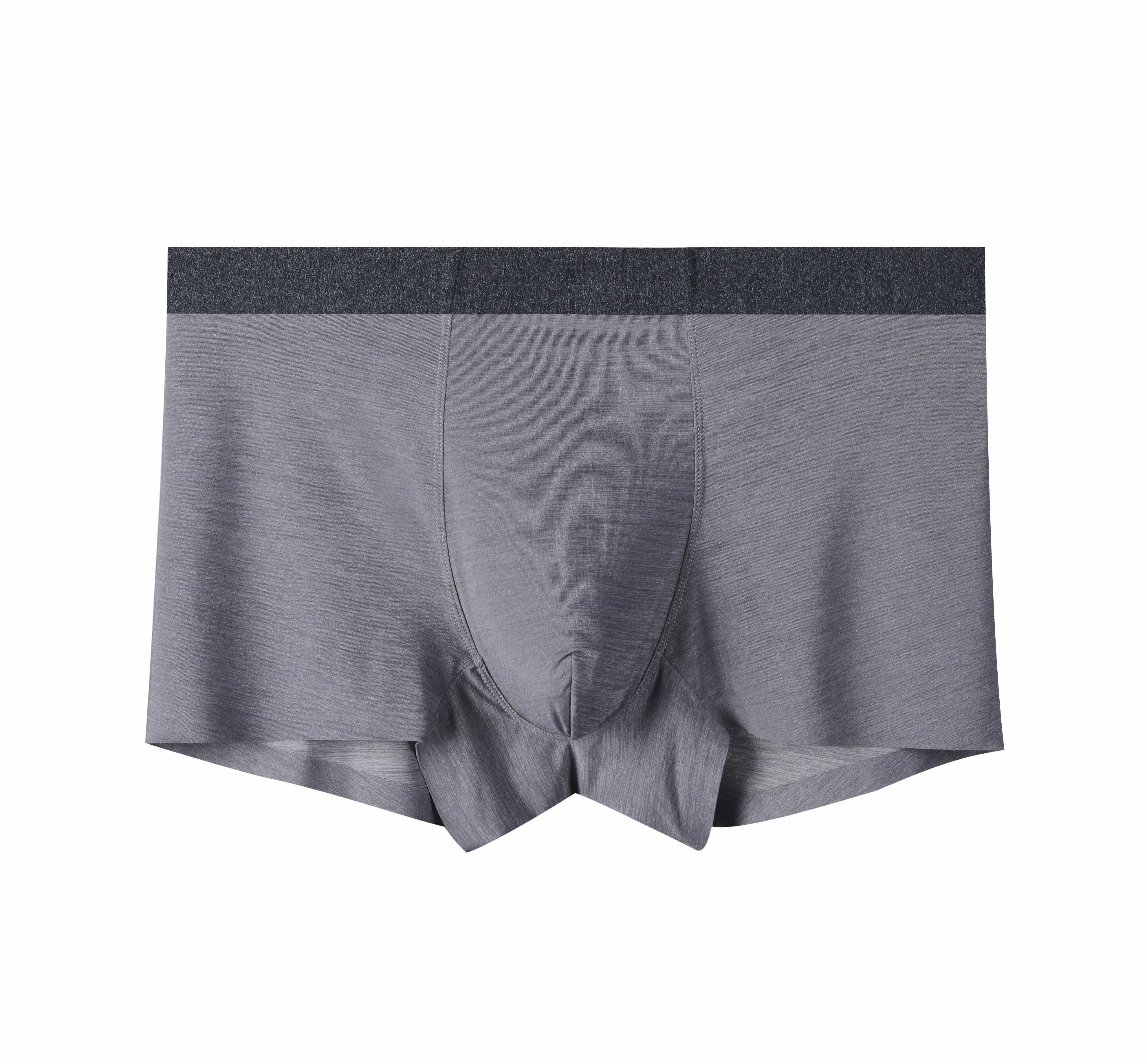 

wholesale Men's ice silk underpants flat angle quick drying breathable four corner underpants men's high waisted boxers, As picture