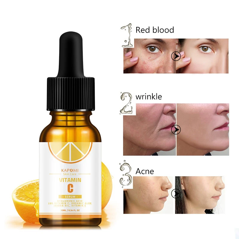 

Organic Vitamin C Whitening Hyaluronic Acid Serum Face VC Essence Anti-Aging Whitening Serum for Tone Face Serum Brightening
