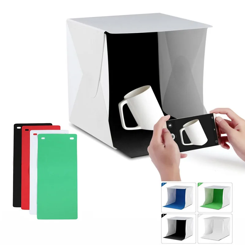 

Professional portable mini backdrop photo studio box photo light box photography 40CM, White