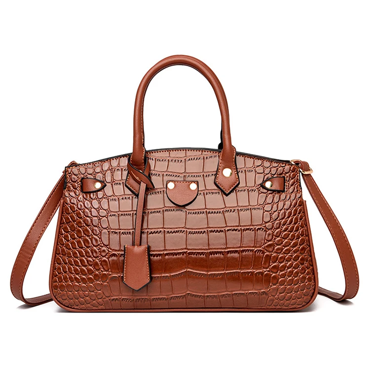 

EG649 Office waterproof fashion tote bag private label crocodile pattern women's handbag luxury