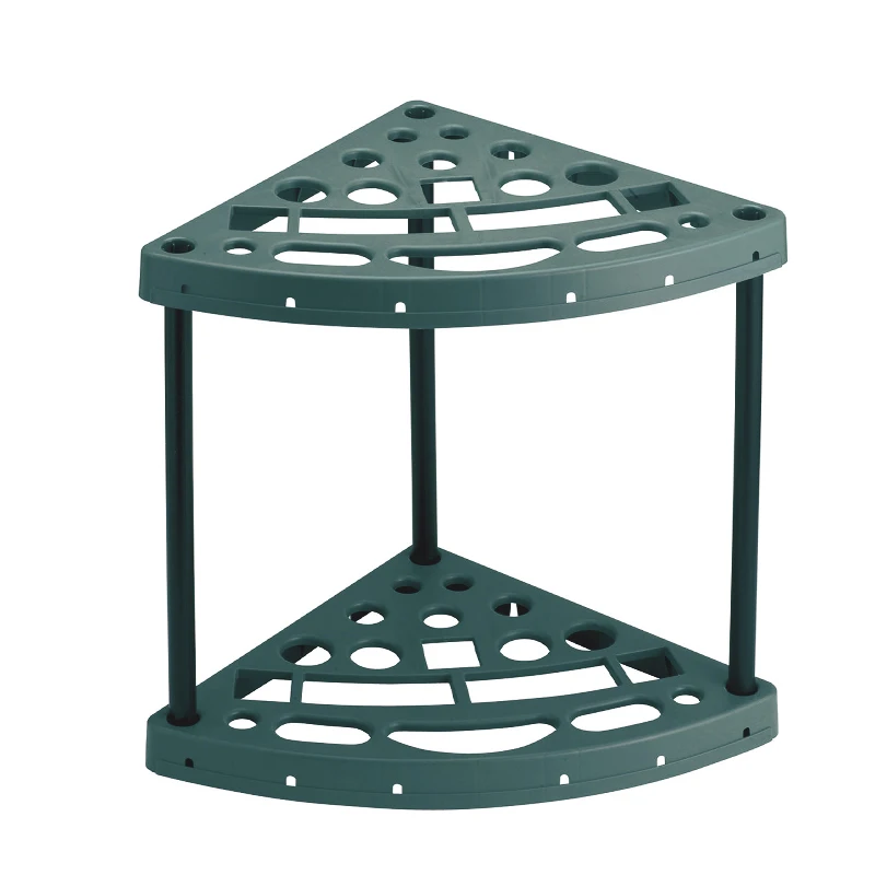 

Garden Garage Use Standing Triangle Corner Tools Shovel Storage Rack Holder, Green