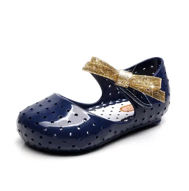 

2020091465 Powder Bowknot Soft Jelly Girl Sandals Holes Clog Shoes