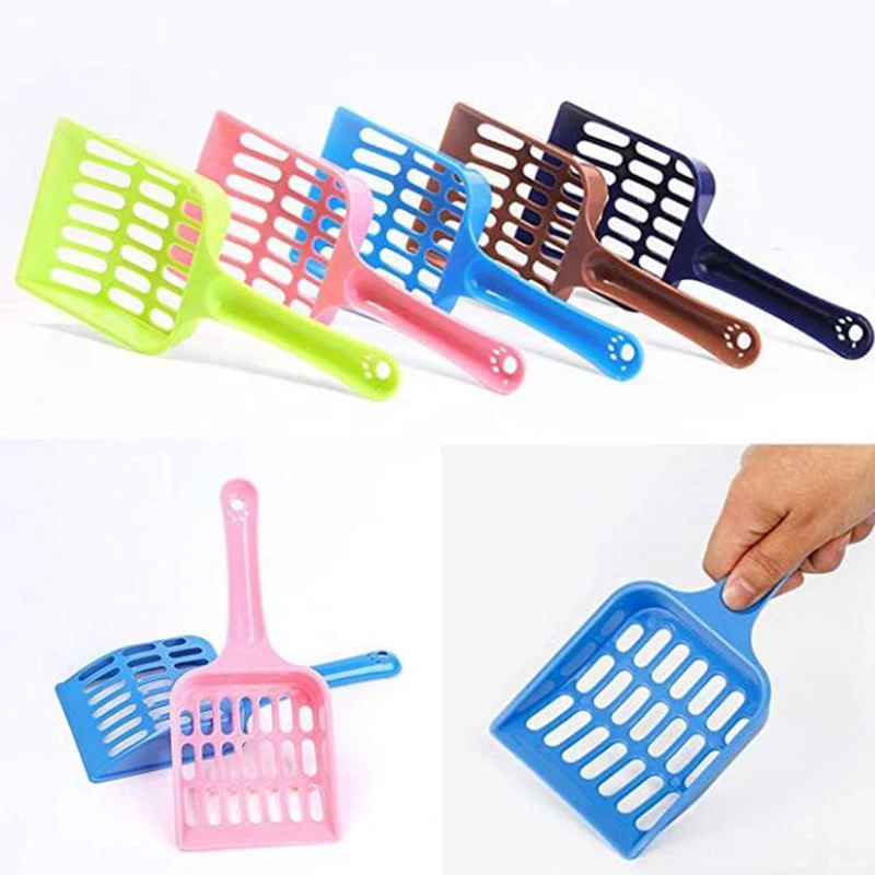 

PickPet Easy Clean Up Cat Litter Scoop Cat Toilet Pets Poop Scooper, Blue/brown/pink/green