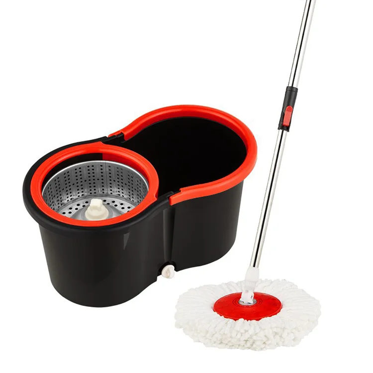 

Hot Best mop Wholesale guaranteed quality wet and dry floor microfiber mop with mop bucket, Red black