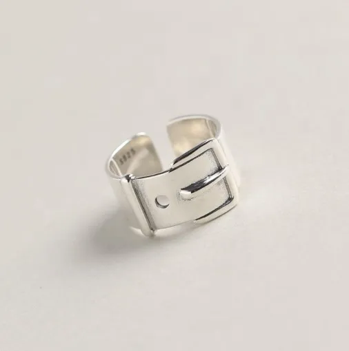 

Factory Wholesale Geometric 925 Male Rings Silver Color Adjustable Jewelry