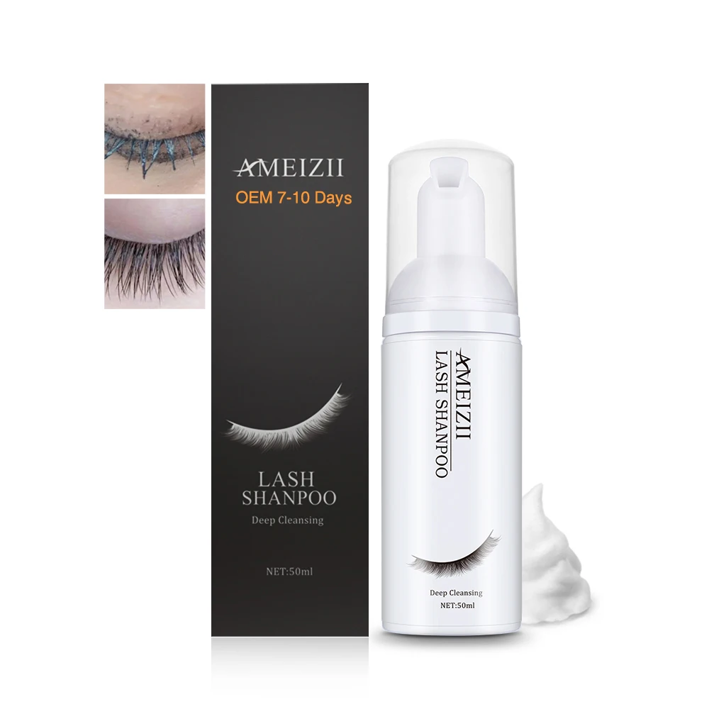 

Natural Eyelash Extension Shampoo Private Label Mousse Eyelashes Cleaning Shampoo Eye Foam Makeup Remover Lash Care Cleanser