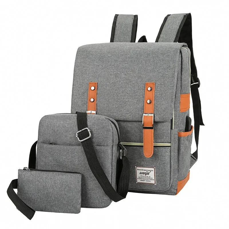 

SB189 Bookbags Wholesale Back To School Girls Backpack Bags Girls 4pcs Set Woman Backpack Travel Usb For Girls
