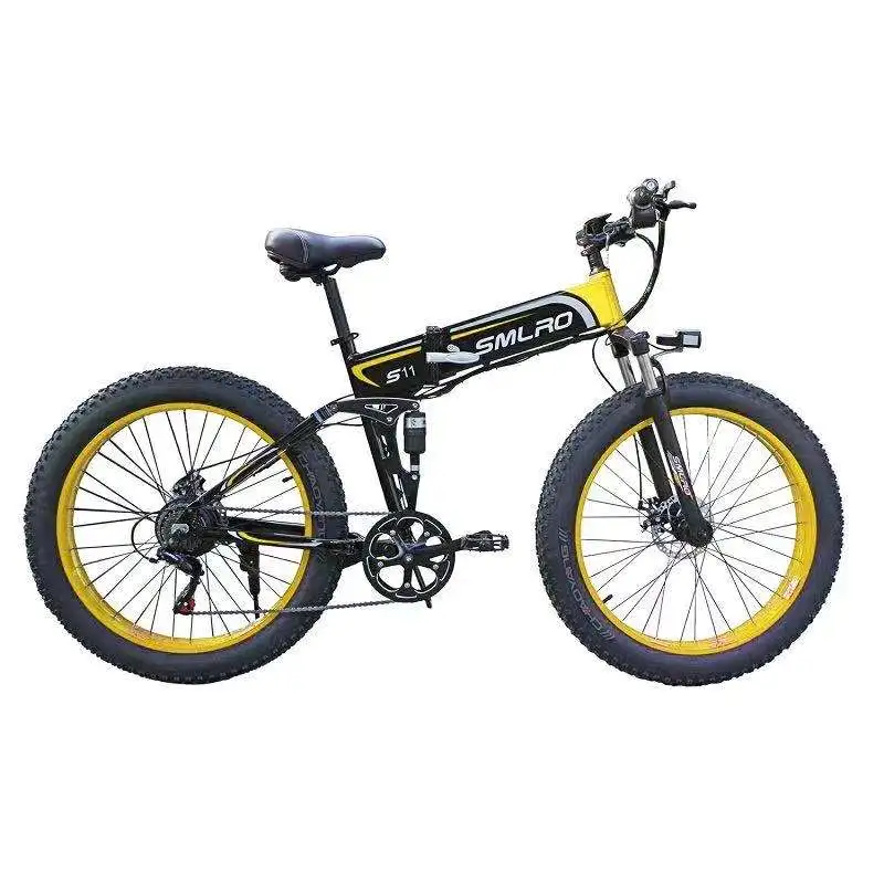 

10AH Battery E Bicycle Aluminium Alloy Electric Bike 7Speed SMLRO Snow china electric bike S11