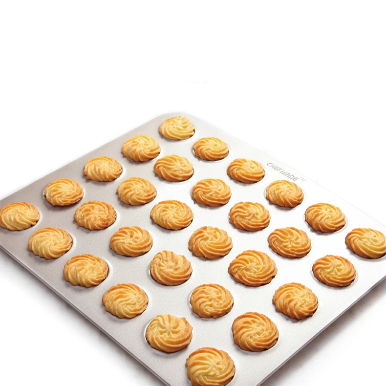 

Non-stick carbon steel champagne gold marcarons baking pan cookies sheet