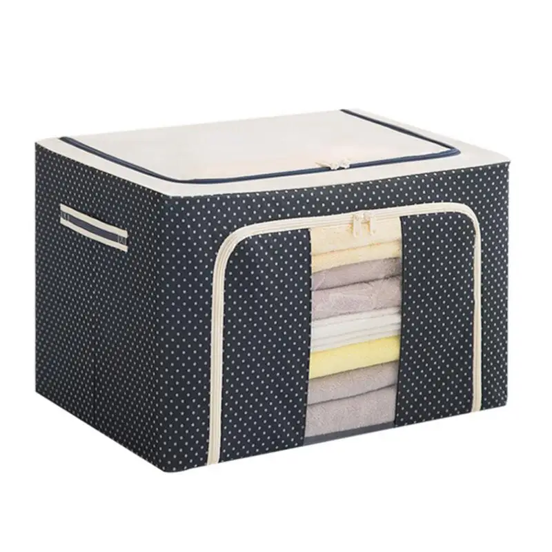 

Large Capacity Quilt Storage Box Moisture-proof Portable Clothes Cabinet Container Visible Closet Sweater Organizer