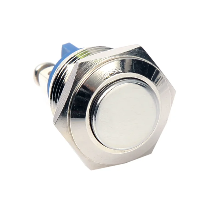 

Free Shipping 16mm Pulsador Motorcycle 220 volt Momentary Push High Flush Normally Open Waterproof Momentary Push Button Switch