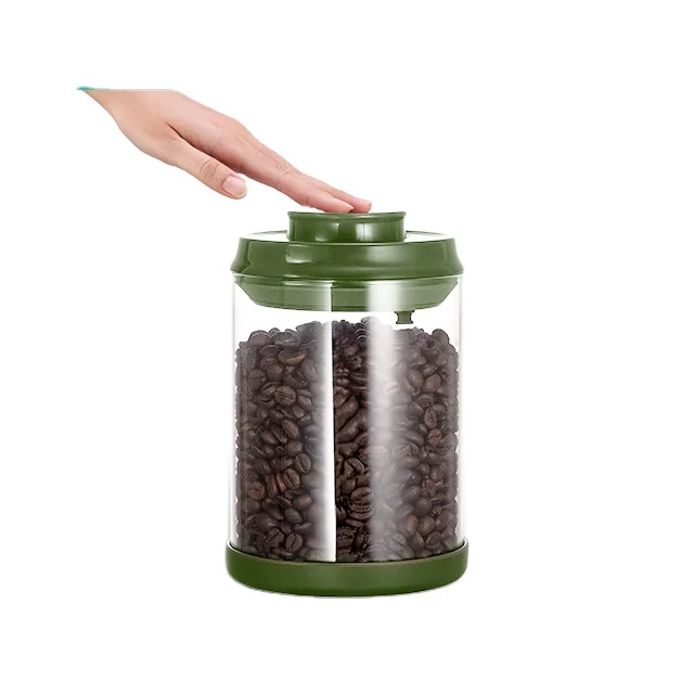 New Design Storage Jars Wide Mouth Storage Coffee Containers Transparent Pantry Storage Containers With Wood Lid